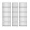 Homeroots Set of Three White Wood Five Tier Modular Bookcase, 3PK 546616 - alternate 1