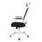 Elama High Back Adjustable Mesh and Fabric Office Chair in White and Black with Adjustable Head Rest ELM-F-931W - alternate 2