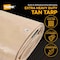 Tarpex Extra Heavy Duty Tarp, 50 ft x 50 ft, 12 Mil, Tan, Polyethylene THD-TA-5050 - alternate 2