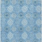 Homeroots 9' X 12' Denim Blue Sky Blue And Ivory Floral Medallion Washable Indoor Outdoor Area Rug 614585 - alternate 2