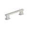 Amerock Triomphe 3-3/4 inch (96mm) Center-to-Center Satin Nickel Cabinet Pull, 25PK 25VMP37091G10 - alternate 1
