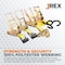 Jrex Safety 4PK HD Ratchet Straps with Flat Hooks, Yellow 4 in x 30 ft Tie Downs RTD430-JR-FH-4PK - alternate 2