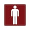 Sign Solutions Usa Men's Restroom (Symbol), 30 in W x Square, Aluminum Sign DUS10DWT3030RS-021 - alternate 1