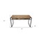 Homeroots 60" Natural and Black Solid Wood Writing Desk With Two Drawers 489179 - alternate 2