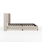 Martha Stewart Kay Full Upholstered Platform Bed w/Channel Stitched Wingback Headboard/Cushioned Siderails, Beige TW-3WDB03B-F-BG-MS - alternate 2
