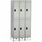 Safco Wardrobe Locker, 36 in W, 18 in D, 78 in H, (2) Tier, (3) Wide, Gray 5526GR - alternate 1
