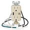 Leviton USBReceptacle, 15A, Almond, Thermoplastic GUAC1-T - alternate 2
