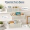Basicwise Storage Totes, White, Plastic, 3 PK QI003238.3 - alternate 3