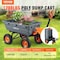 Vevor Steel Garden Cart 500lb Capacity Heavy Duty Yard Wagon Utility Cart 10in V500 - alternate 2