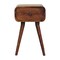 Homeroots 19" Brown Solid Wood Square One Drawer Nightstand 651573 - alternate 1