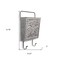 Homeroots 8" Brown Rust And Silver Metal Cube or Bin 487930 - alternate 2
