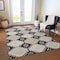 Homeroots 8' X 10' Black And Silver Floral Washable Indoor Outdoor Area Rug 610742 - alternate 2