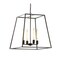 Jonathan Y Hutson 4-Light 21" Iron Modern Angled LED Chandelier, Black JYL9534A - alternate 1