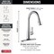 Delta Essa: Touch2O Technology Kitchen Faucet with Touchless Technology 9113TL-DST - alternate 2