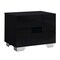 Homeroots Four Piece Black Solid Wood Bedroom Set With Mirror 343987 - alternate 1