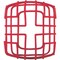 Safety Technology International Wire Cage, Steel, Surface Mount, 6 3/4 in W x 7 1/2 in H x 6 1/8 in D, Red STI-9708-R - alternate 1