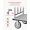 Vevor Hotel Luggage Cart 1200 lbs Bellman Cart 8 in Rubber Wheels Hotels Silver X-112 - alternate 2