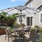 Pure Garden Striped Patio Umbrella, 9 Ft Sun Shade, Push Button Tilt for Outdoor Furniture, Deck or Backyard 50-LG1273 - alternate 4