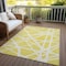 Homeroots 5' X 8' Yellow And Linen Geometric Washable Indoor Outdoor Area Rug 600499 - alternate 2