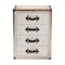 Baxton Studio Jaelyn Vintage Coffee Canvas 4-Drawer End Table 252-13966-ZORO - alternate 2