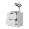 Homeroots 19" White Wood Two Drawer Nightstand with Integrated Tech 518175 - alternate 2