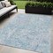 Homeroots 5' X 8' Sky Blue And Denim Blue Abstract Washable Indoor Outdoor Area Rug 588481 - alternate 1