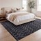 Jonathan Y Leila Moroccan Diamond Trellis Non-Slip Machine-Washable Dark Gray/Ivory 3 ft. x 5 ft. Area Rug CMR101K-3 - alternate 2