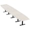 Skutchi Designs 20 Person Conference Table With Power Unit | 20' Boat Table | Harmony Series HAR-BOT-48X240-T.BK-K458-NA - alternate 1