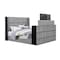 Global Furniture Usa Contemporary Isabella Grey King Bed With Led, Tv Lift, Bluetooth Speaker And Fireplace Crystal ISABELLA-GREY-KB W/LED TV LIFT SPKR & FPLC - alternate 2