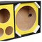 Deejay Led Two 12in Woofers plus Two Tweeters and One Horn YELLOW VINYL Empty Chuchera Speaker Enclosure D12T2H1VYYELLOW - alternate 2