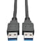 Tripp Lite USB 3.0 SuperSpeed A/A Cable M/M 28/24 AWG 5 Gbps Black 3FT 3ft U320-003-BK - alternate 1