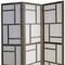 Homeroots 50" Gray and White Wood and Fabric Three Panel Screen Room Divider 342742 - alternate 2