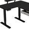 Homeroots Adjustable Oak and Beige Wood and Metal Corner Rolling T-Shape Standing Desk 558723 - alternate 2