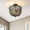 Jonathan Y Drift Wood Bead 16" 3-Light Bohemian Farmhouse Iron LED Semi Flush Mount, Oil Rubbed Bronze/Grey JYL9902A - alternate 2