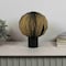 Jonathan Y Quincy 11" Modern Minimalist Paper Pleated Orb Accent LED Table Lamp, Black JYL9103A - alternate 2