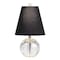Jonathan Y Goddard 16" Crystal Ball/Metal LED Table Lamp, Clear/Black JYL2079B - alternate 1