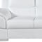 Homeroots 85" White Leather Sofa With Silver Legs 329479 - alternate 2