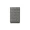 Homeroots 30" Grey Manufactured Wood + Solid Wood And Stainless Steel Five Drawer Chest 491548 - alternate 1