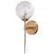 Vaxcel Olson 1 Light Brass Mid-Century Modern Wall Sconce Clear Globe Glass W0353 - alternate 2