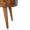 Homeroots 21" Brown Solid Wood Round Two Drawer Nightstand 651490 - alternate 2
