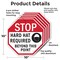 Signmission Stop Hard Hat Required Beyond This, 10 inch X 10 inch, Aluminum Metal Signs, 5PK OC-A-5Pack-10-121 - alternate 2
