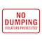 Signmission No Dumping Violators Prosecuted, Heavy-Gauge Aluminum, 18" x 24", A-1824-25090 A-1824-25090 - alternate 2