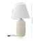 Jonathan Y Elinore 24.5 in. Minimalist Scandinavian Resin/Iron Ginger Jar LED Table Lamp, Matte Cream, 2PK JYL5603B-SET2 - alternate 3