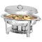Megachef 5.8Qt Stainless Steel Oval Professional Chafing Dish/Food Warmer/Buffet Server Serving Dish MG-431202 - alternate 1
