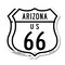 Signmission Arizona Route Marker Shield Sign Us 66, 6 inch X 6 inch, Plastic Sign, 2PK SHI-P-2PACK-6-360 - alternate 1