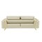 Homeroots 90" Beige Italian Leather Solid Wood Sofa 720455 - alternate 2