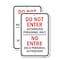 Signmission Bilingual Do Not Enter Authorized Personnel Only /, 18'' X 24'' 2 Signs, Heavy Gauge Aluminum, 2PK A-1824-2PACK-25284 - alternate 1