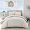 Homeroots Ivory Queen 100% Cotton 140 Thread Count Washable Duvet Cover Set 529014 - alternate 3
