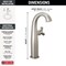 Delta Stryke Single Handle Vessel Bathroom Faucet, 6.44 in, Lumicoat Stainless 7776-SS-PR-DST - alternate 2