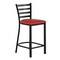 Flash Furniture HERCULES Black Ladder Back Metal Restaurant Counter Stool - Red Vinyl Seat XU-DG697BLAD-24-RDV-GG - alternate 3